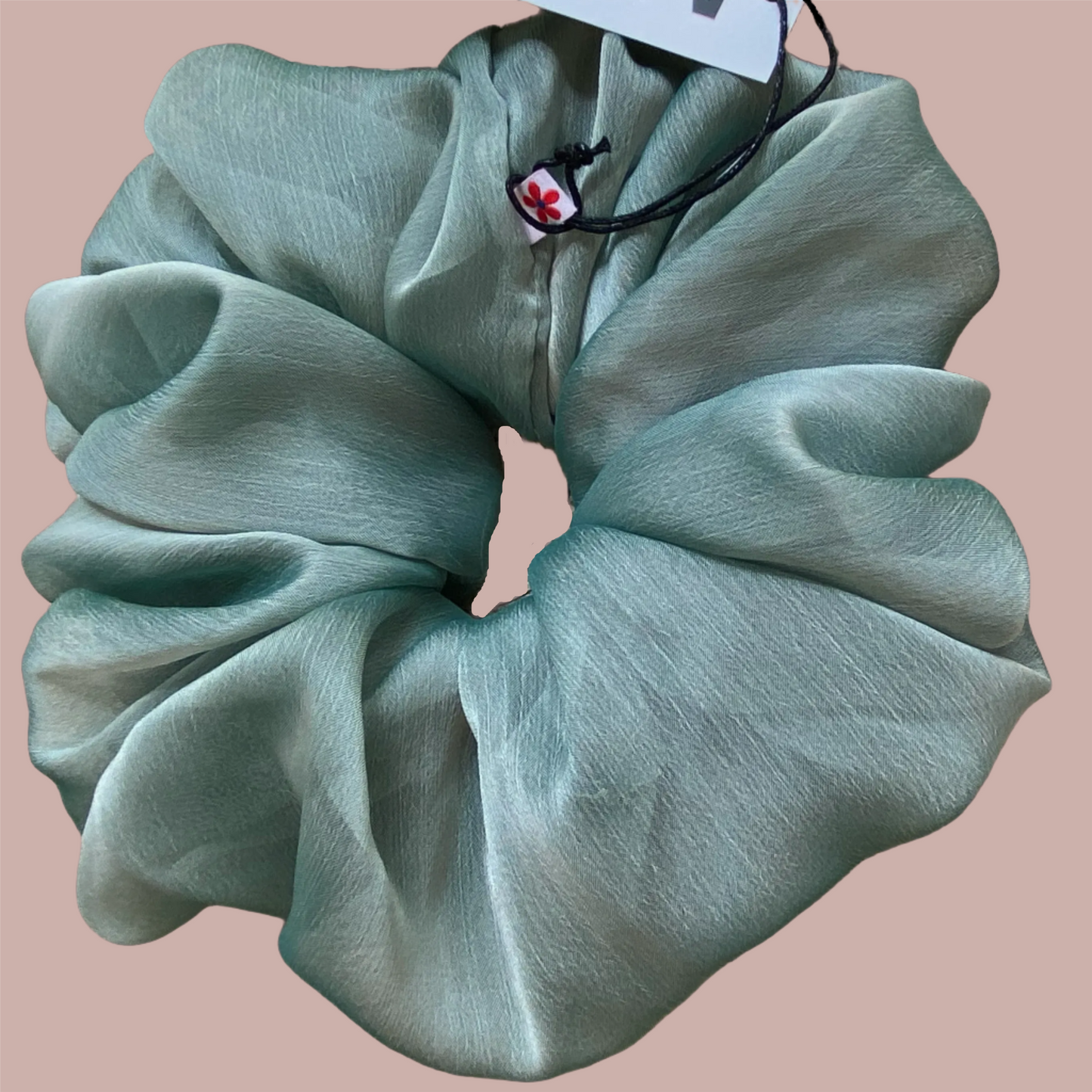 Light Gray Chiffon Scrunchie