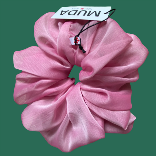 Light Pink Chiffon Scrunchie